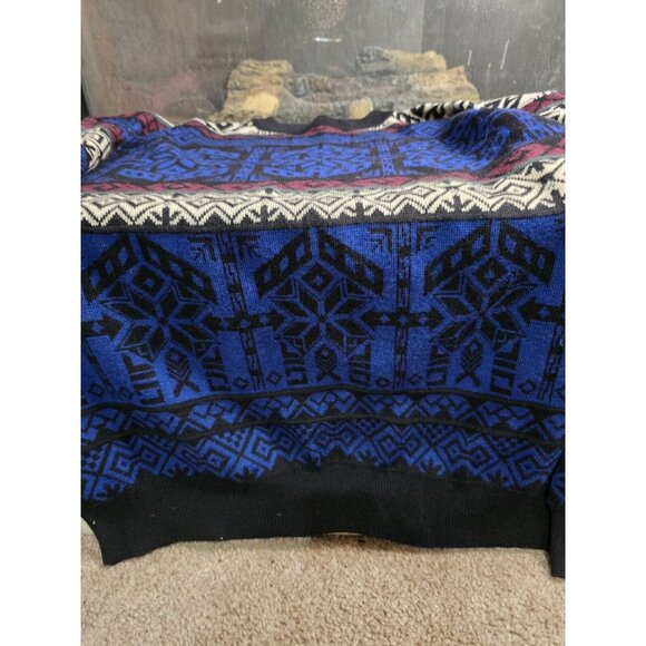 Vintage Obermeyer Juneau Sweater Mens L Fair Isle Ski Nordic Wool Acrylic Blend - Picture 11 of 16